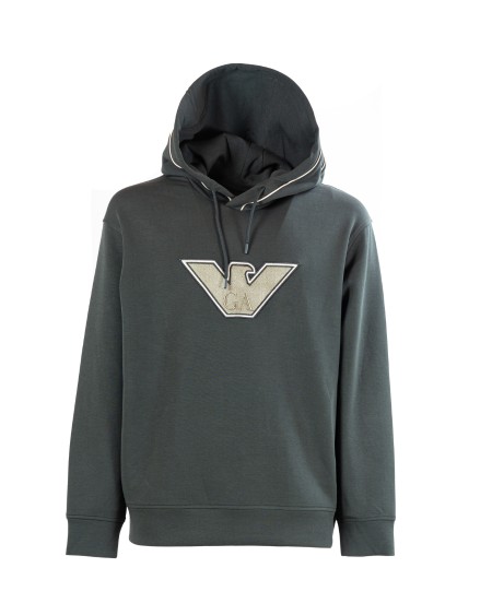 Shop EMPORIO ARMANI  Felpa: Emporio Armani felpa con cappuccio.
Cappuccio.
Maniche Lunghe.
Logo ricamato su petto.
Composizione: 76% Cotone 18% Poliestere 6% Elastan.
Fabbricato in Cambogia.. 6R1ME5 1JHSZ-05B7